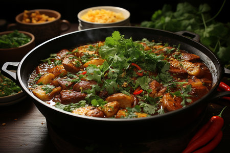 Hinlay Curry is the food of northern Thailand curry. generative ai.の素材