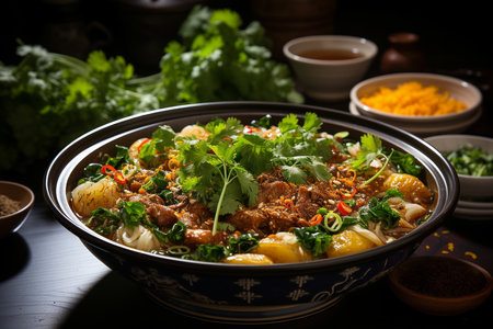 Hinlay Curry is the food of northern Thailand curry. generative ai.の素材