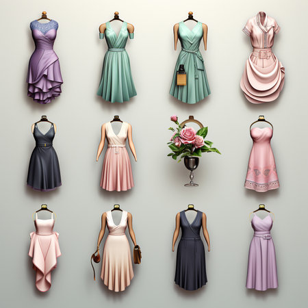 Woman fashion accessory design elements. generative ai.の素材