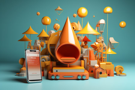 Digital marketing banner nice background to use it in website. generative ai.の素材