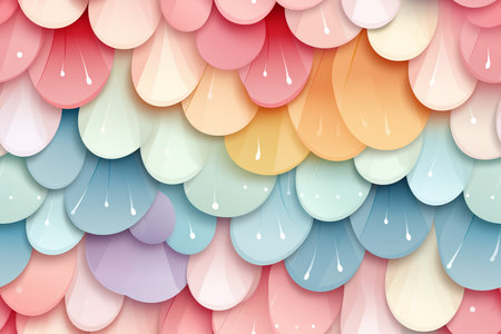 Abstract colorful oval pattern. generative aiの素材