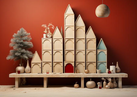 architectural of Christmas, minimal. generative aiの素材
