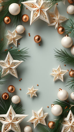 Top view layout of a Christmas for smartphone wallpaper. generative aiの素材
