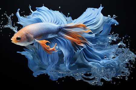 betta fish, siamese fighting fish. generative aiの素材