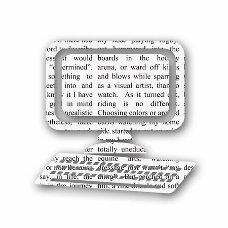 newspaper cutout monitor and computer keyboard with a drop shadowの写真素材