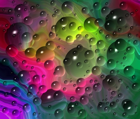 space science bubble glass background texture
