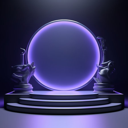 Podium mockup Design for product presentation and Beautiful Product Display Backgroundの素材