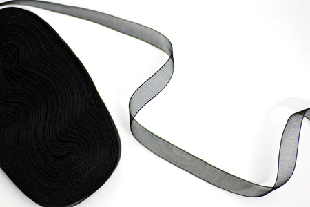 Black Ribbon Backgroundの写真素材