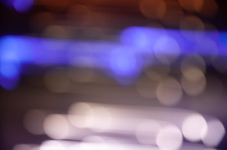 bokeh blurred abstract color background, defocused light of blurry night lights