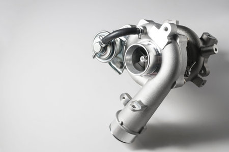 new turbocharger of the car on white background