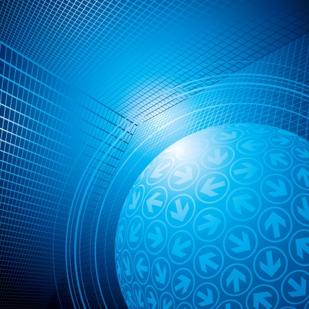 Blue arrow motion with Business backgroundのイラスト素材