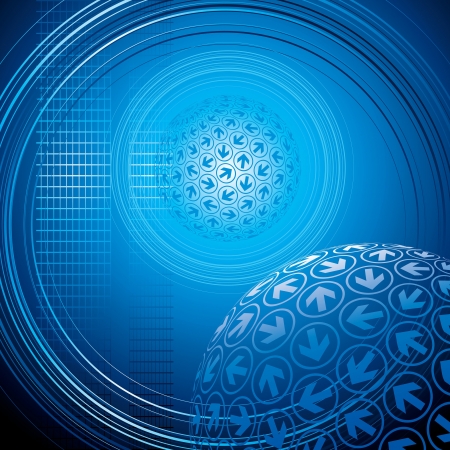 Blue arrow motion with Business backgroundのイラスト素材