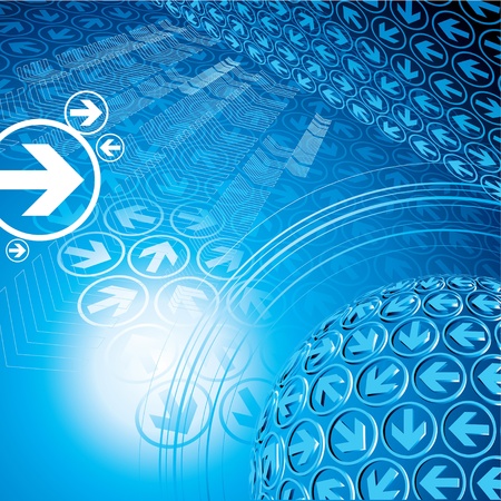 Blue arrow motion with Business backgroundのイラスト素材