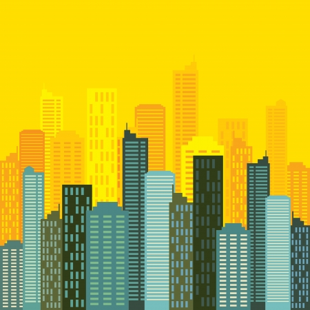 city skyline buildings vector のイラスト素材