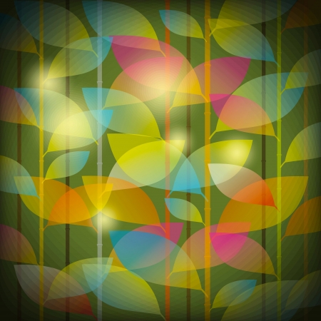 seamless pattern of colored leavesのイラスト素材
