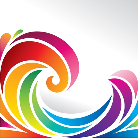 waves of rainbowのイラスト素材