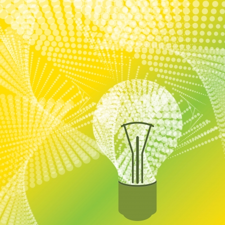 halftone bulb ideaのイラスト素材