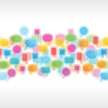 speech bubbles  on white backgroundのイラスト素材
