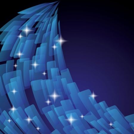 Blue fantasy background - vector illustration のイラスト素材
