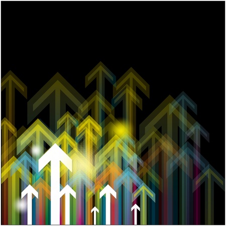 upward arrows in black backgroundのイラスト素材