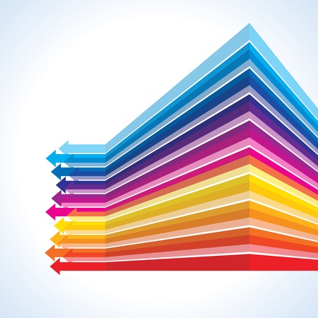 Colored  vector arrows business conceptのイラスト素材
