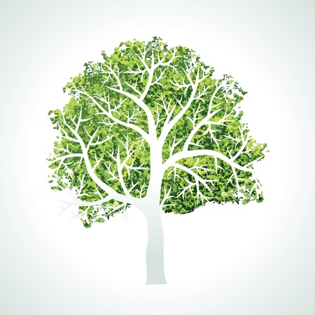 tree with branches and leavesのイラスト素材