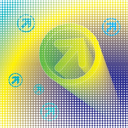 arrow with halftone backgroundのイラスト素材