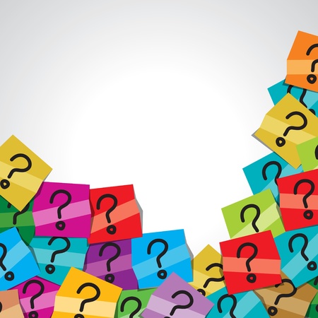 colorful question mark tagのイラスト素材