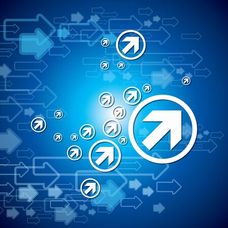 arrow with blue backgroundのイラスト素材