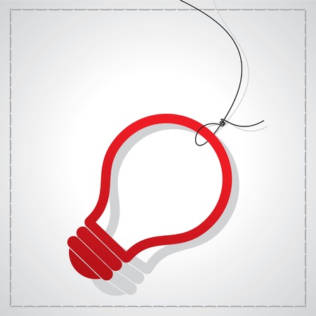 bulb with tagのイラスト素材