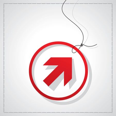 upward arrow with tagのイラスト素材