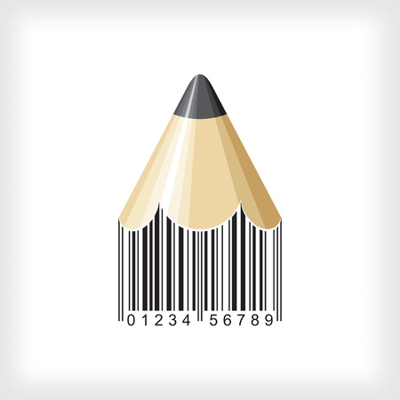 pencil bar code vectorのイラスト素材