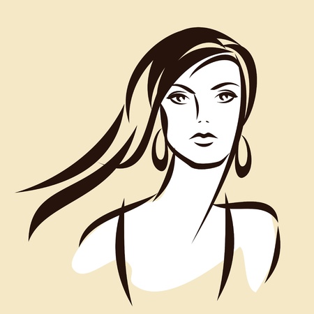 beauty face girl vectorのイラスト素材