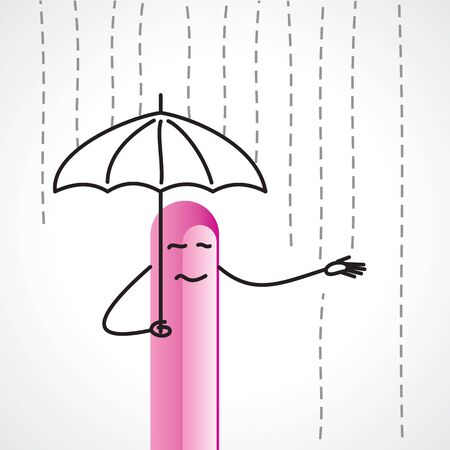 protection of rainのイラスト素材