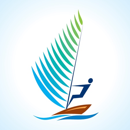 sailing symbol, sport seriesのイラスト素材