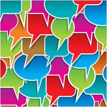 set of colorful speech bubblesのイラスト素材