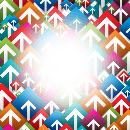 set of colorful arrow buttonsのイラスト素材