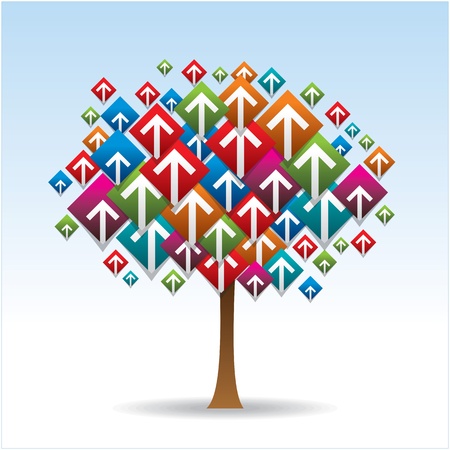 An image of a arrow tree plantのイラスト素材