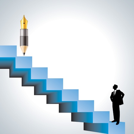 staircase of the successのイラスト素材