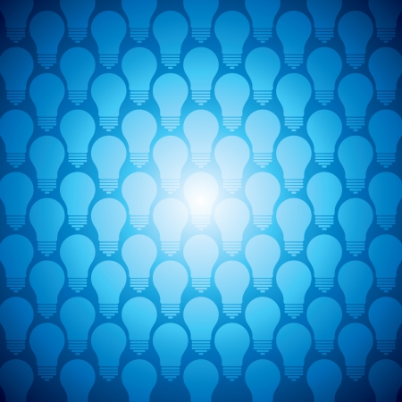 idea bulb set with blue backgroundのイラスト素材