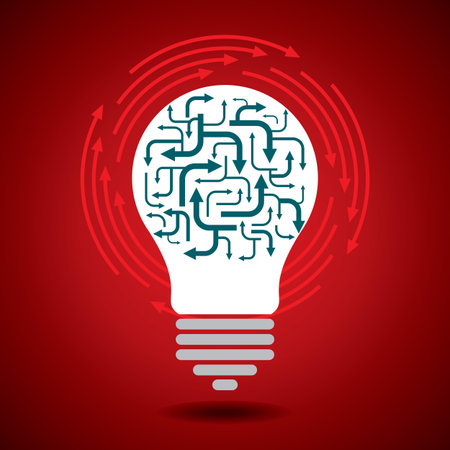 abstract arrow with idea concept backgroundのイラスト素材