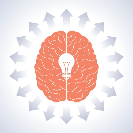 brain with great ideaのイラスト素材