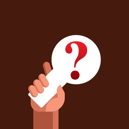 question mark in handのイラスト素材