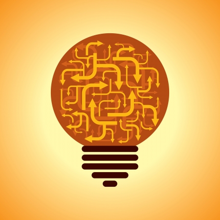 bulb with arrowのイラスト素材