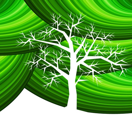 tree with green patternのイラスト素材