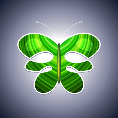 Eco logo butterflyのイラスト素材