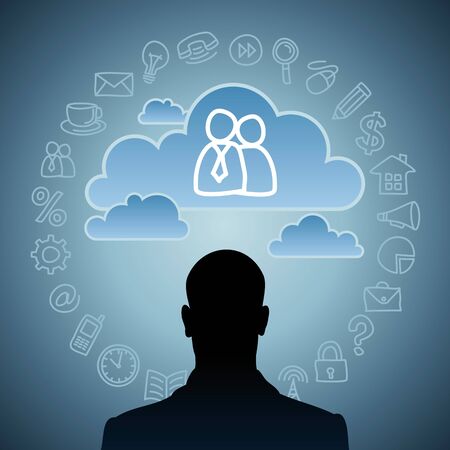 thinking business ideaの写真素材