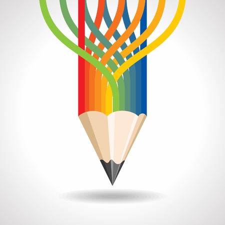 Colorful pencil backgroundの写真素材
