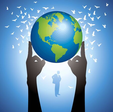 the global business idea for earthの写真素材
