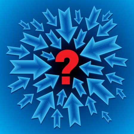 blue business concept with questionmarkのイラスト素材